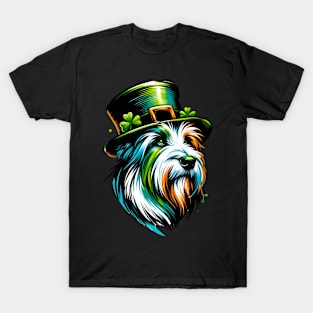 Bearded Collie in Leprechaun Hat for Saint Patrick's Day T-Shirt